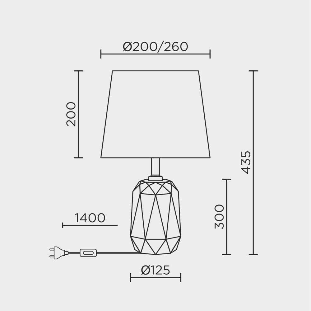 Настольный светильник 27*27* см, Е 27 1x60ВтW, Золото, Прозрачный MODELUX ML.6101.01TL