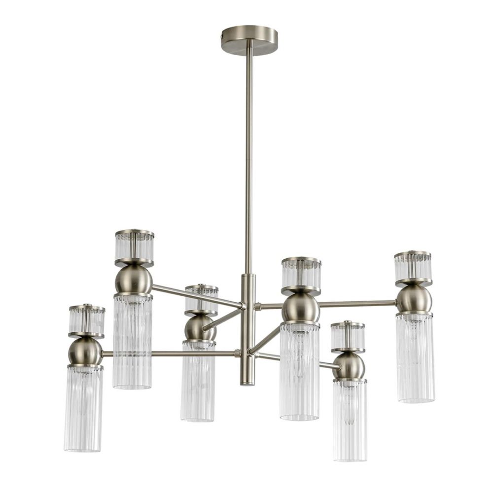 Люстра *62*72,5-72,5 см, 6*E14*40W, Lumion Denver LUM8277/6, стальной; серебристый