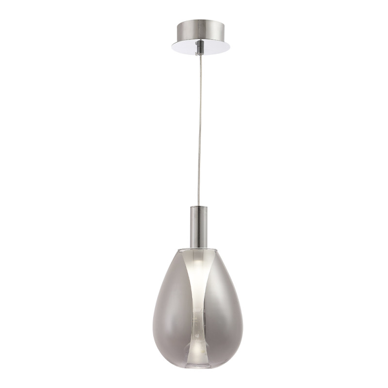 Светильник 15 см, 4W, 4000K, Crystal Lux GAUDI SP4W LED SMOKE, хром-дымчатый