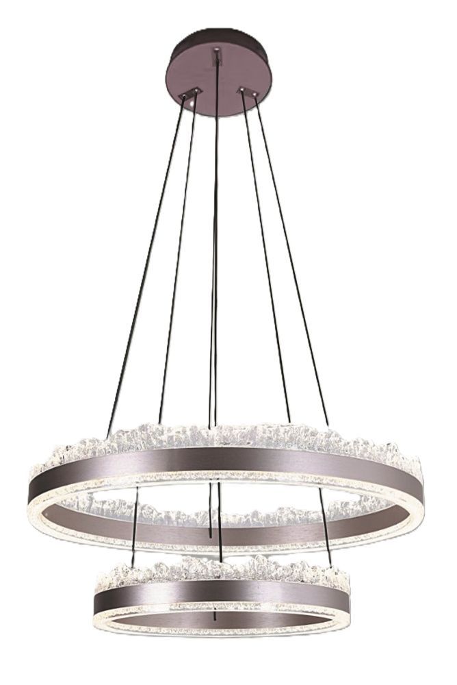 люстра 8101-6+4, D600*H90 / D400*H90 LED, 114W, 3000/4000/6000K, Alva Donna, Никель