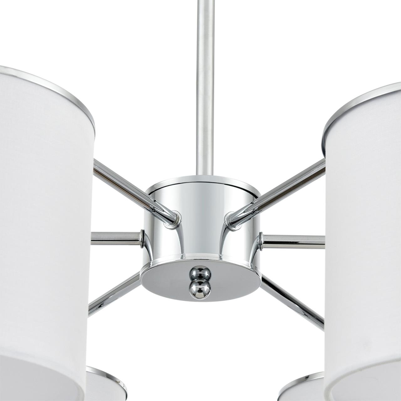 Люстра подвесная 73*80 см, 6*E14 Lumion SUNTORI 6591/6 хром, белый