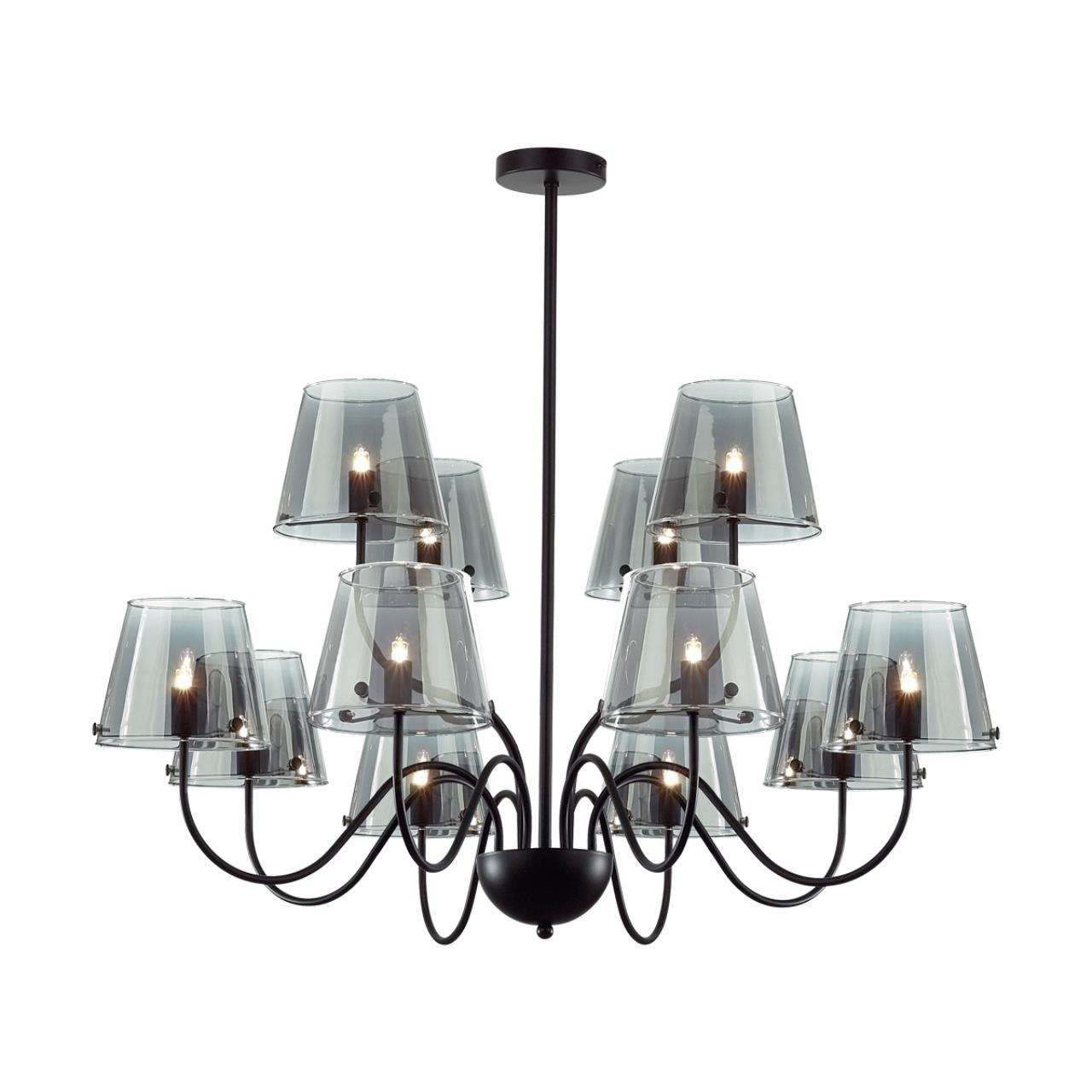 Люстра потолочная 83*70 см, 12*G9*20W Lumion Smoky 6570/12C черный