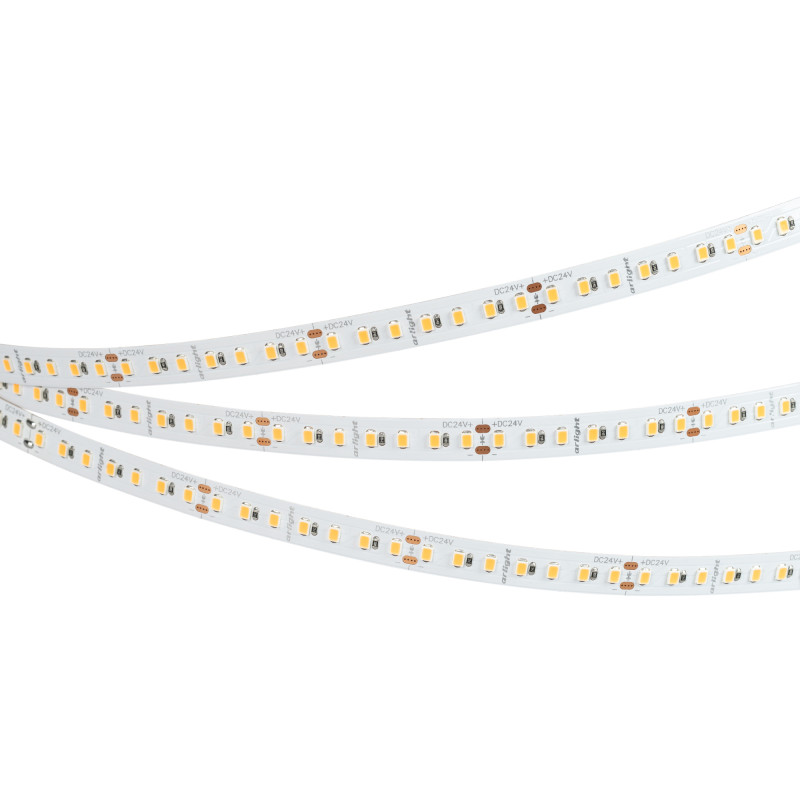 Лента RT-A140-10mm 24V Warm3000 SUN (20 W/m, IP20, 2835, 5m), Arlight 037831. Цена указана за 5 метров. Продается кратно 5 метрам.