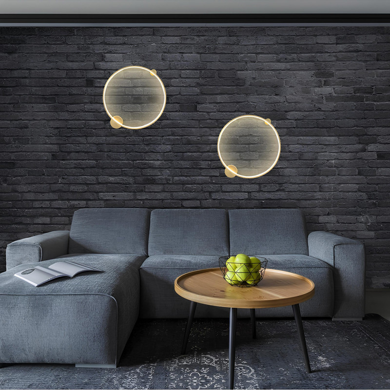 Настенный светильник 91 см, 35W, 3000-6000K, Crystal Lux REAL AP35W LED BRASS, латунь
