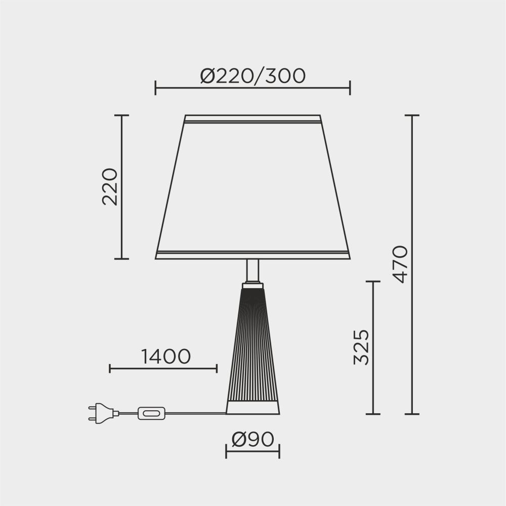 Настольный светильник 31*46 см, Е27 MODELUX ML.5509.01TL CR хром