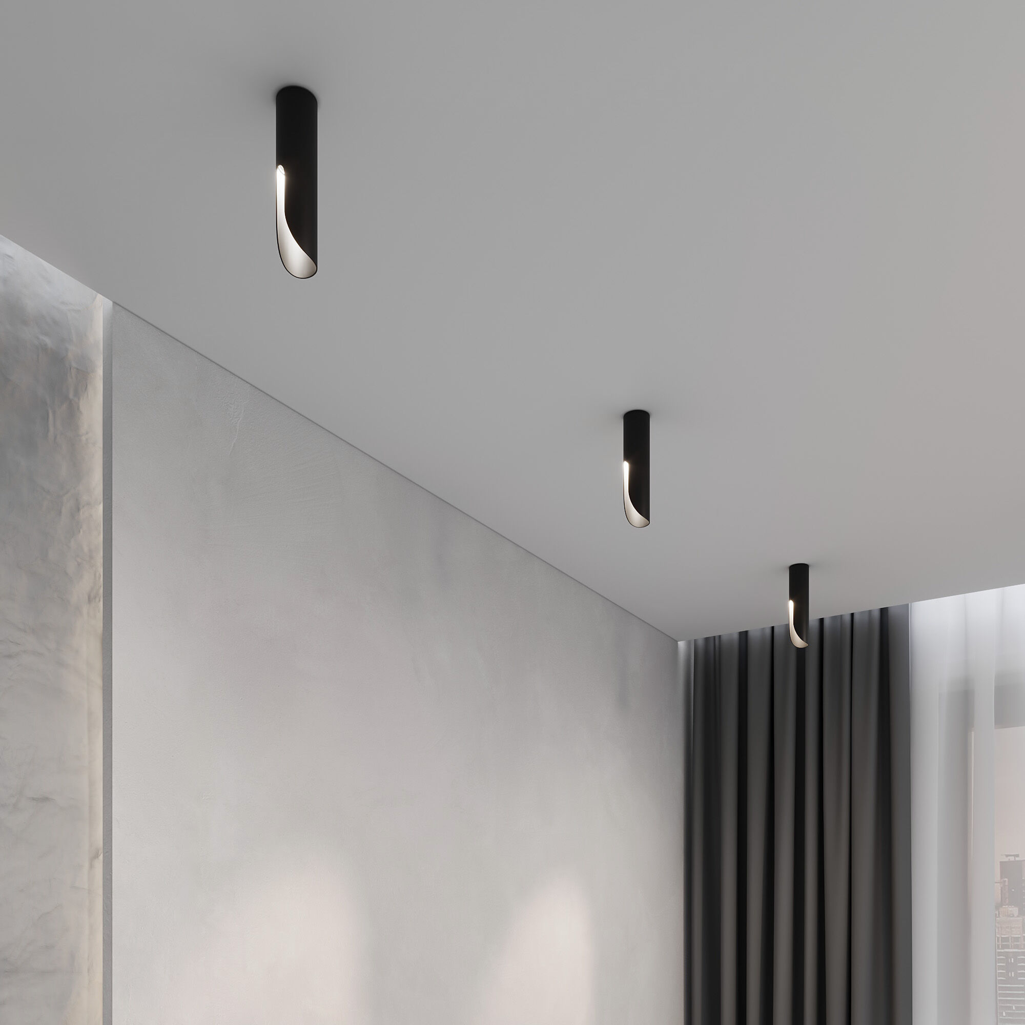 Потолочный акцентный светильник 4*4*16 см, 7W 4000K Elektrostandard Apex 25113/LED черный
