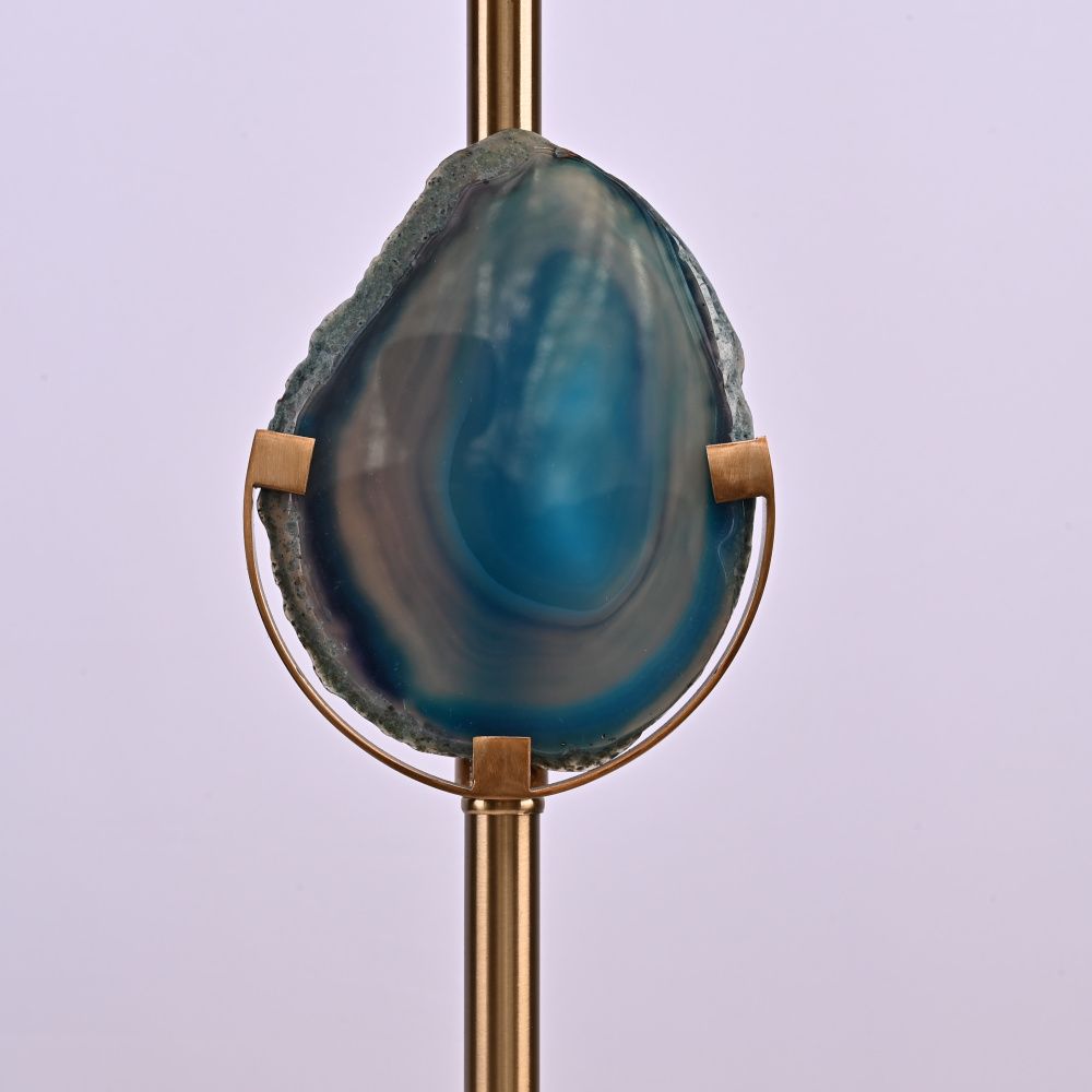 Настольная лампа Blue Agate Table Lamp 41*21*65 см, 1*E27*60W, ImperiumLoft 43.324, Латунь, Синий