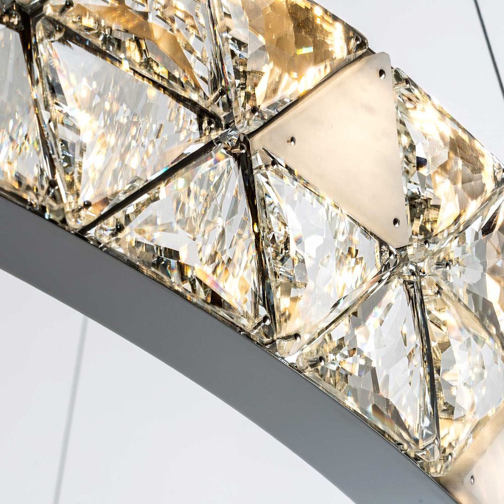 Подвесная люстра 80x50см, LED, 43Вт, 3000 / 6000K, Modelux ML.6982.800P CR Хром