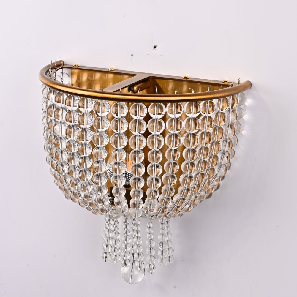 Бра Jacqueline Sconce Brass 25*25*26 см, 1*E14*40W, ImperiumLoft 44.444, Латунь