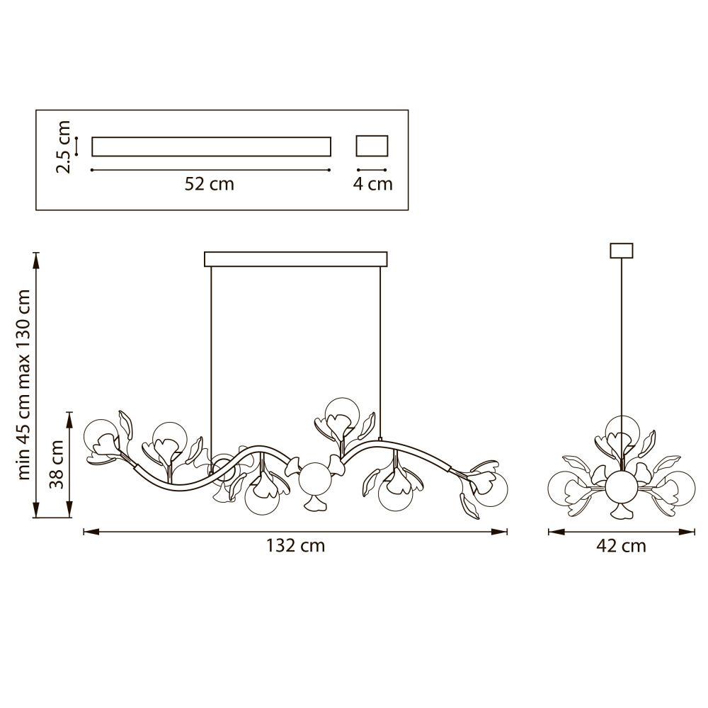 Люстра подвесная Ceramo BW Lightstar 799087