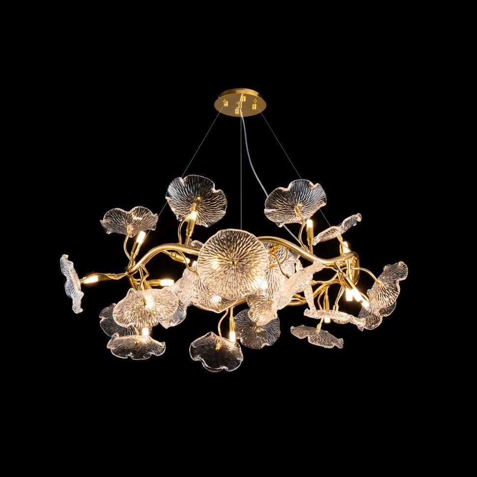 Подвесной светильник 80*55-155 см, 18*G9*360W, iLamp Savage 9070-D800 GD, Золото