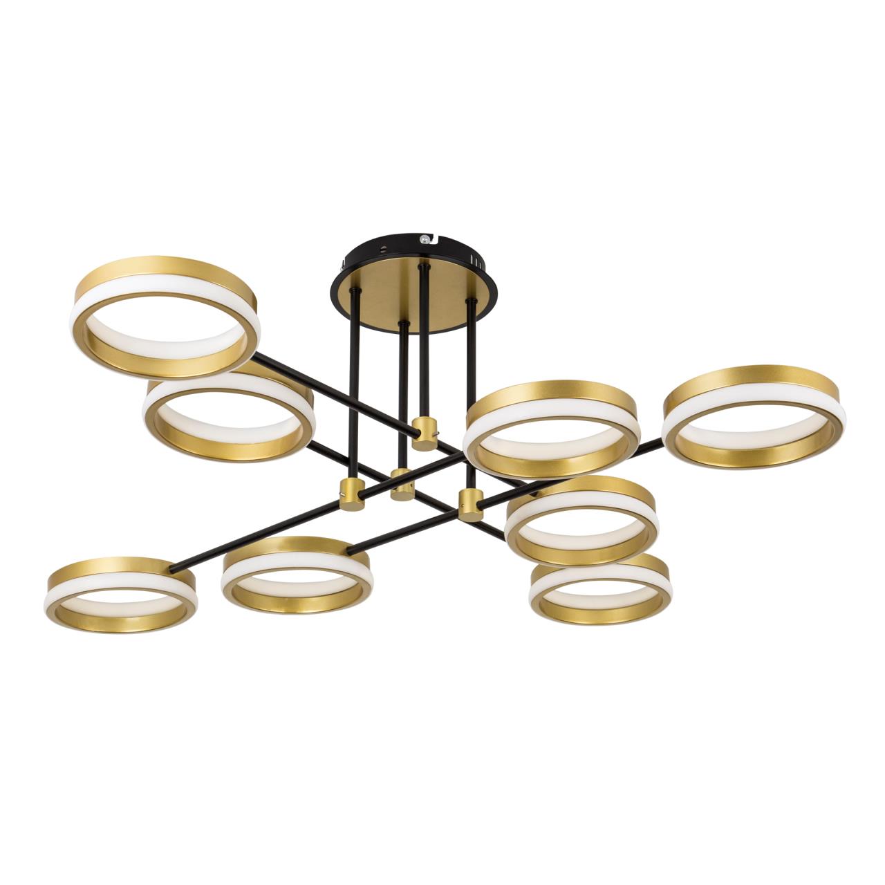 Светильник 103*103*35 см, LED 113W, 3000 / 6000K, Золото LED4U L3102-4