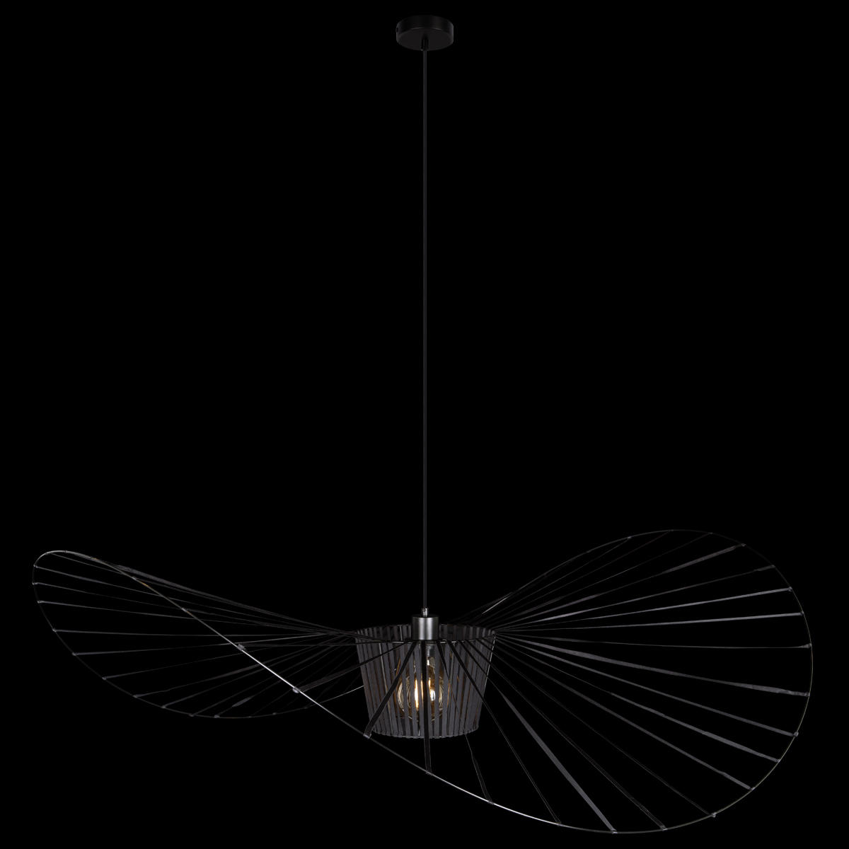 Подвесный светильник 120*50 см, 1*E27*60W LOFT IT Chapeau 10246/1200 черный