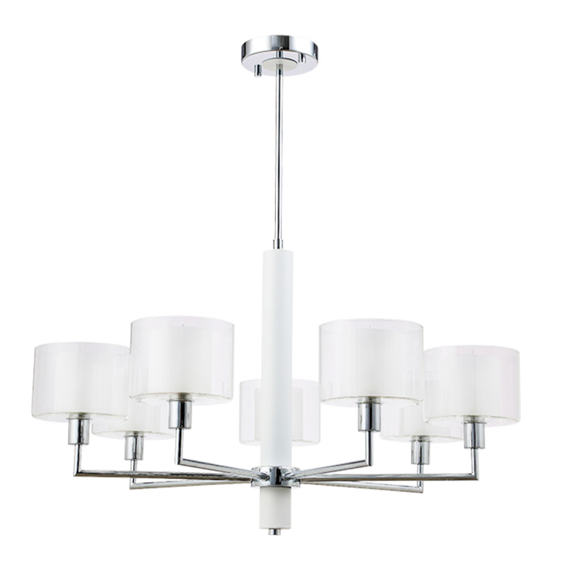 Люстра 79 см Crystal Lux MAESTRO SP-PL7 CHROME Хром/черный