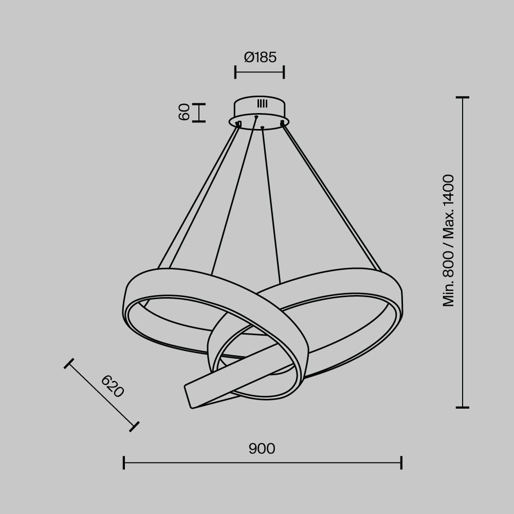 Подвесной светильник MODESTYLE MS.9030.900 BS бронза
