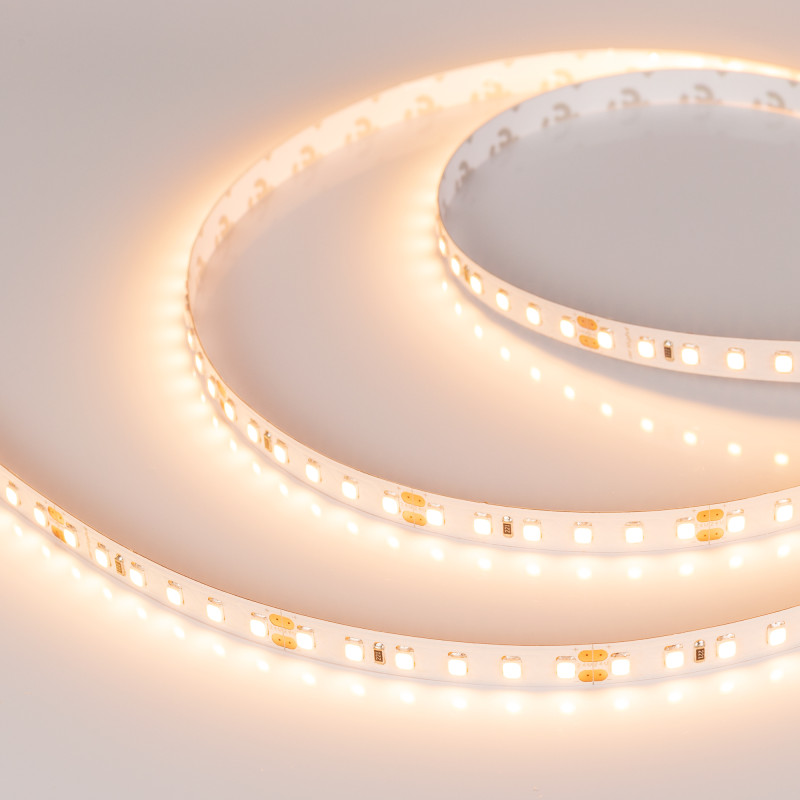 Лента RT-A120-8mm 24V Warm2700 (14.4 W/m, IP20, 2835, 5m) (Arlight, Открытый) 015699(2). Цена указана за 5 метров. Продается кратно 5 метрам.