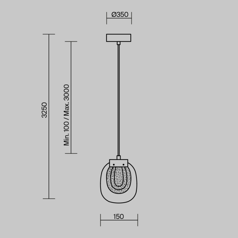 Накладной светильник 10*15*325 см,  LED, 3W, 3000К, Maytoni Biology MOD367PL-L3BSK латунный