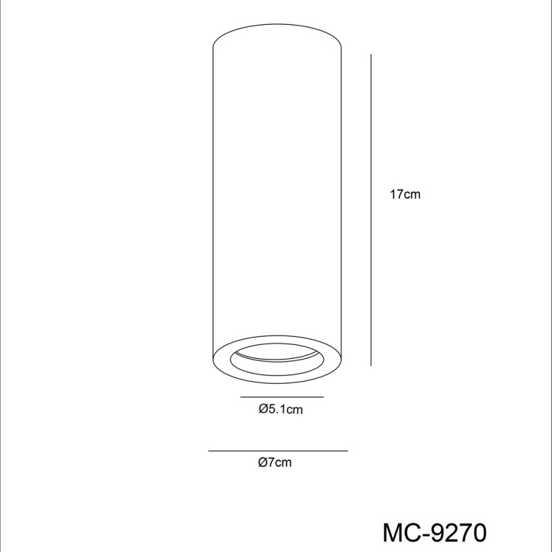 Потолочный светильник Arte Lamp A9267PL-1WH белый, диаметр 7 см