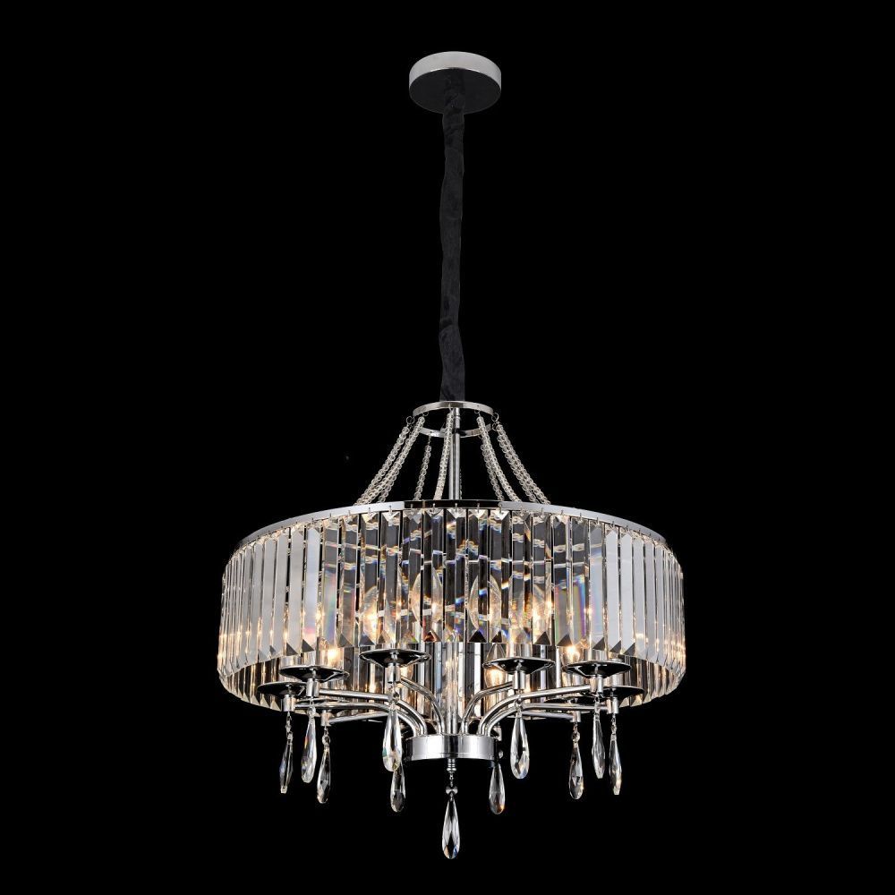 Люстра 60*60*130 см, 10*E14 Gerhort G21121/10CR+CL, Хром;Прозрачный