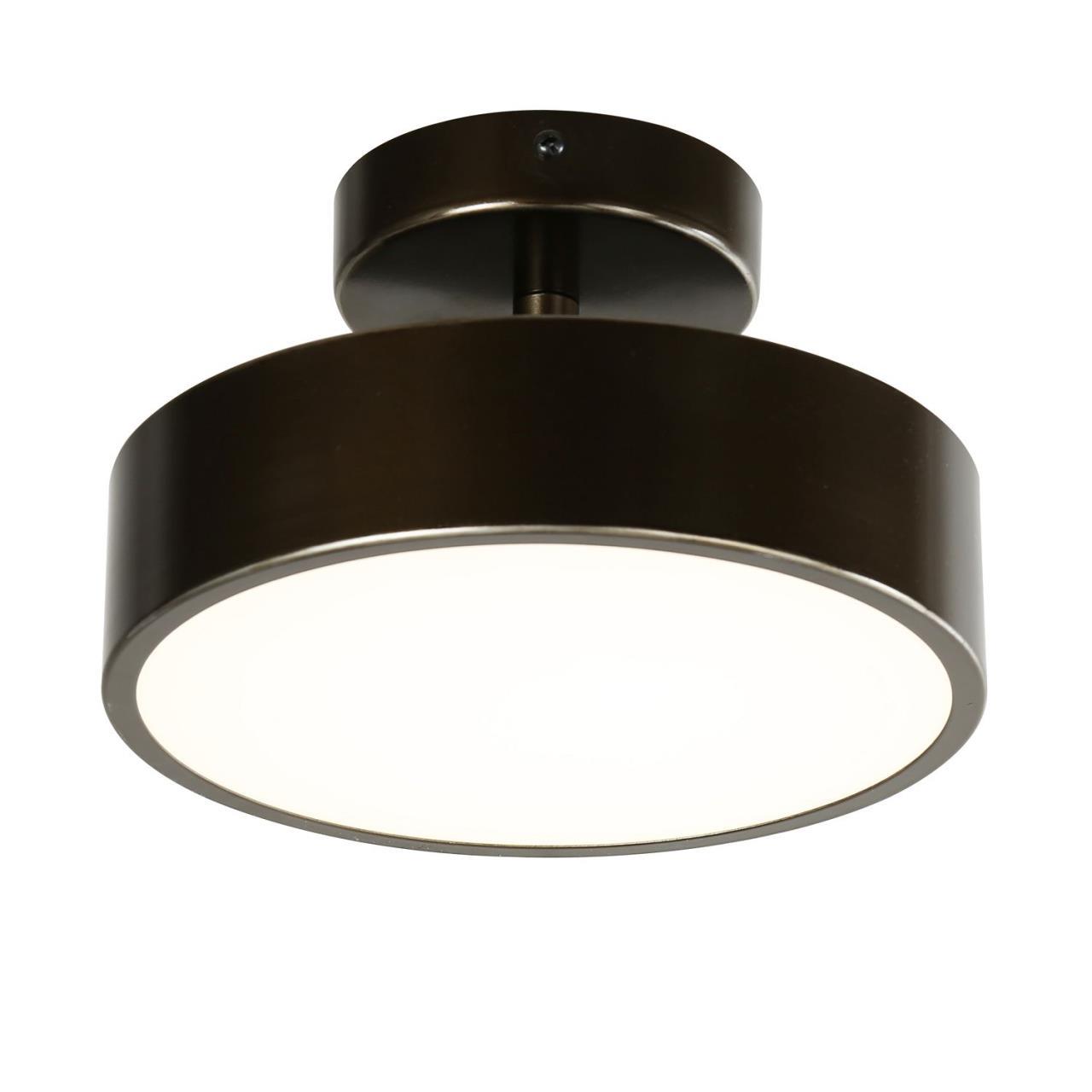 Потолочный светильник F-Promo Atma 3060-2P, D200*H125, накладной светильник, каркас коричневого цвета, рассеиватель из белого акрила, угол поворота до 45°