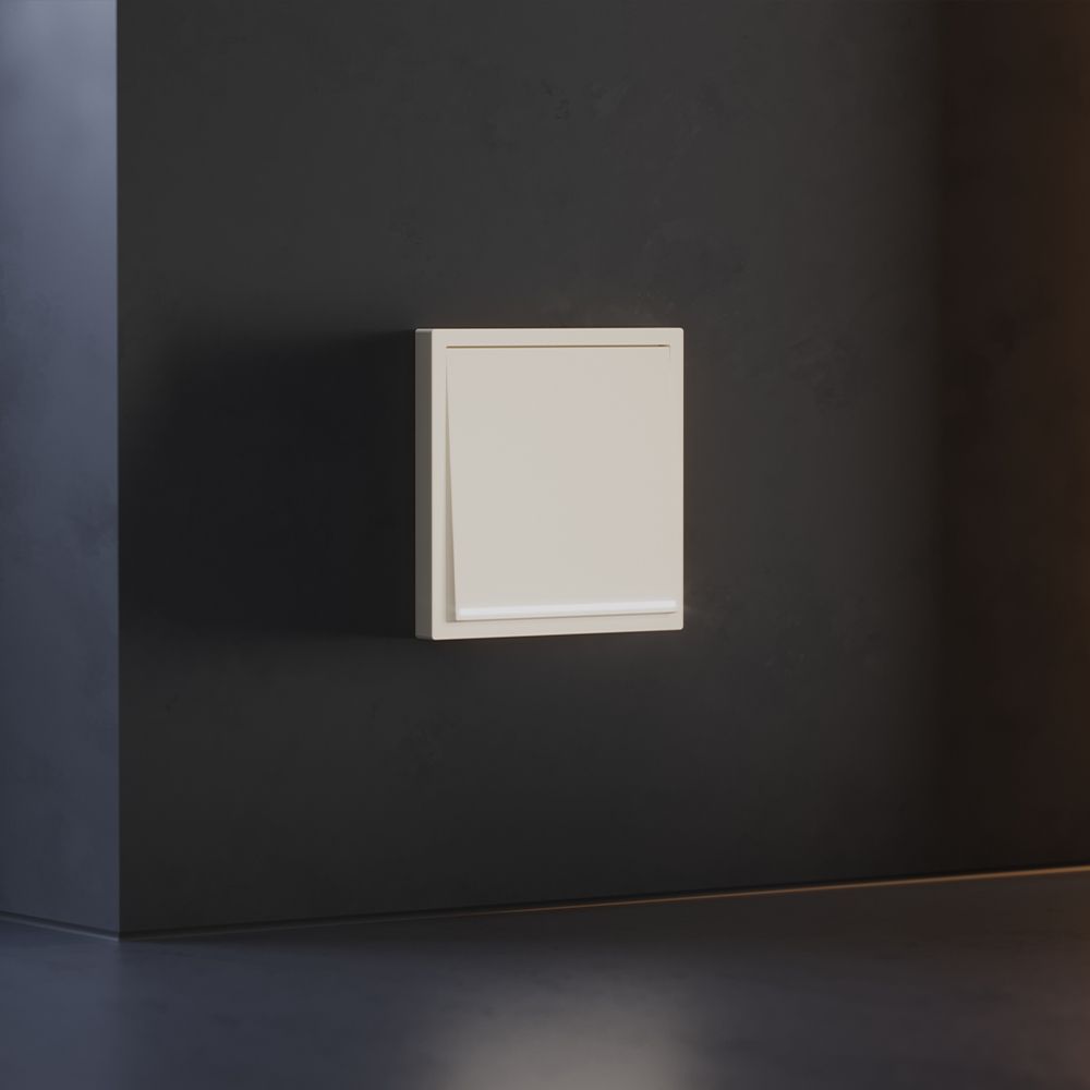 Клавиша для выключателя/переключателя одноклавишного с подсветкой, S70, хлопок Voltum VLS000213