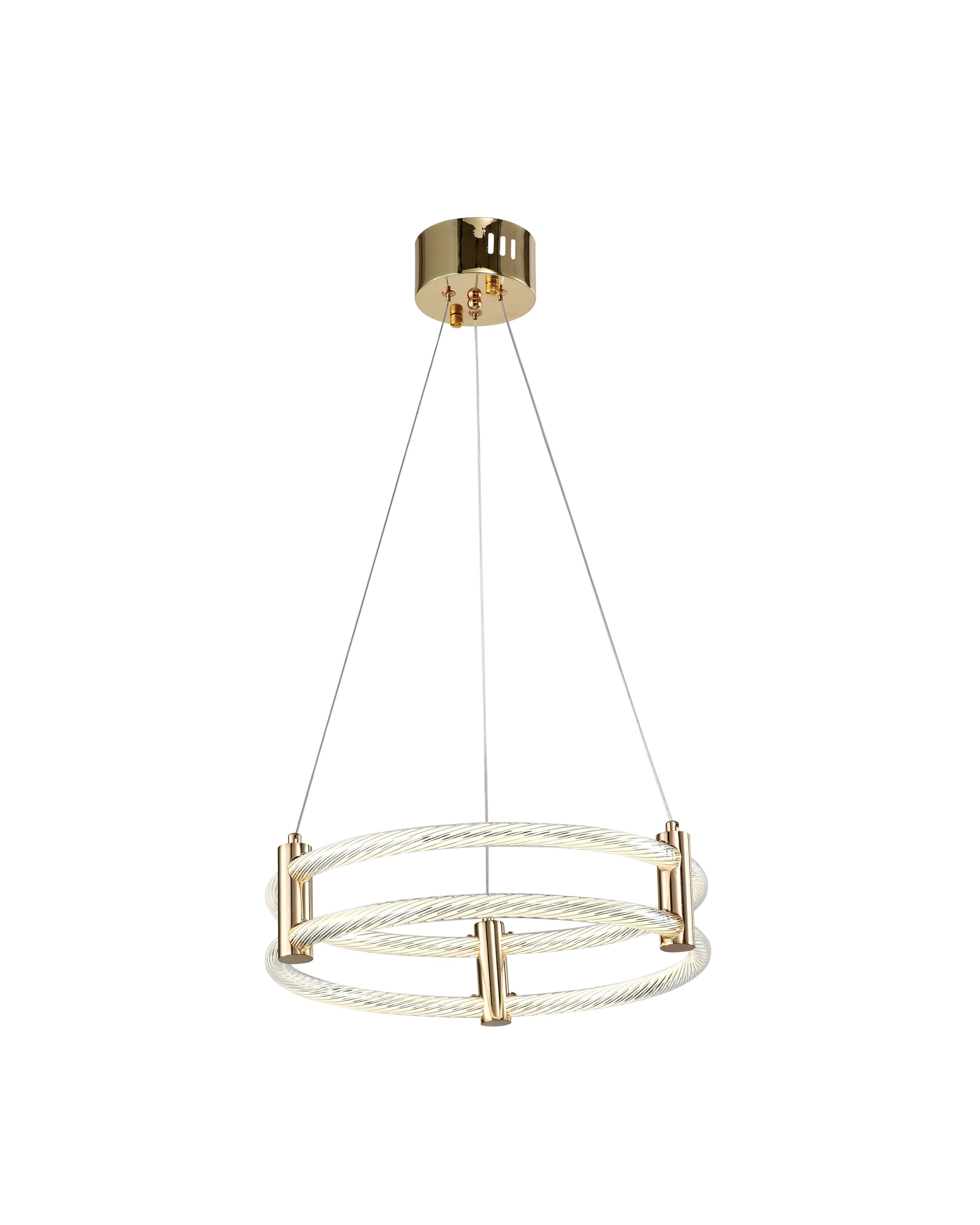 Светильник подвесной 40 см, LED 76W 4000K золото Zortes Ringer ZRS.57792.76