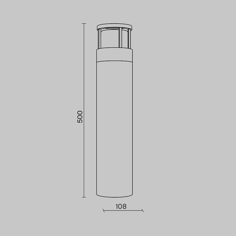 Ландшафтный светильник 50 см Maytoni Outdoor Wolseley Road O011FL-L6B черный