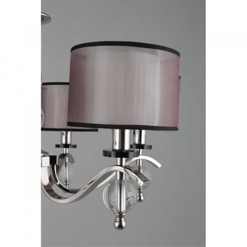Подвесная люстра 72*70-140 см, 6*E14, 40W, Aployt FLORET APL.703.03.06, хром