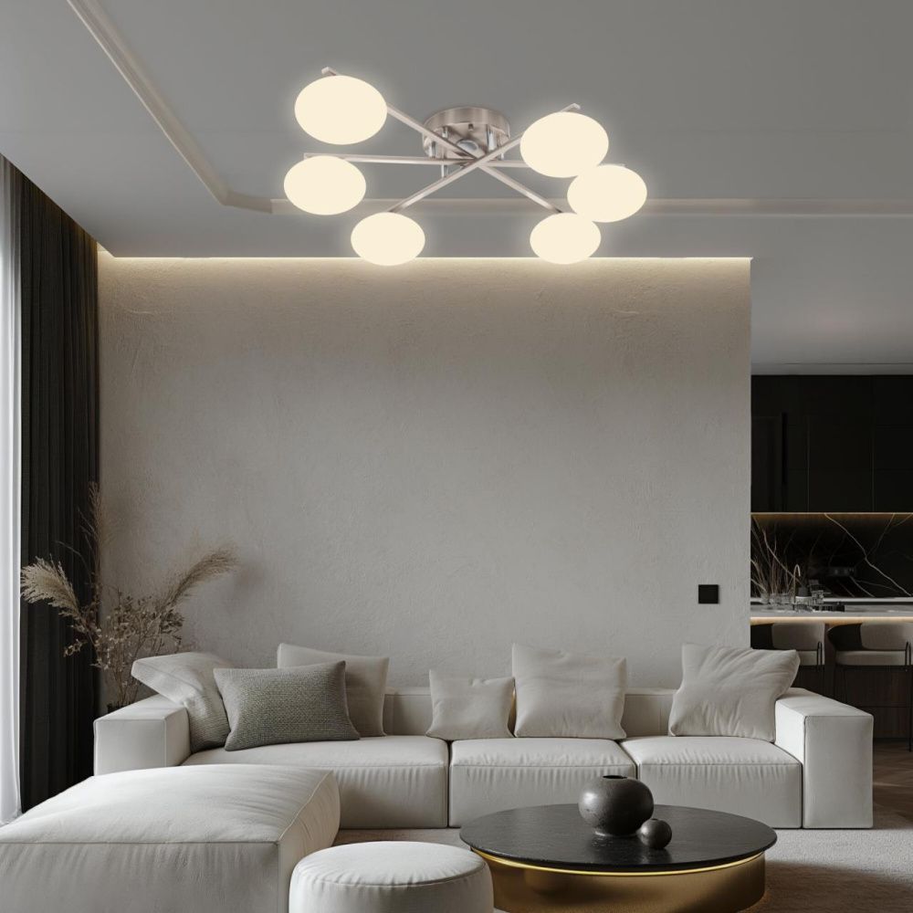 Светильник 87 см, 72W, 7560 Lm, 3000-5500K, 20-26 м2 Citilux ATMAN SMART CL226A161 RGB LED, матовый хром