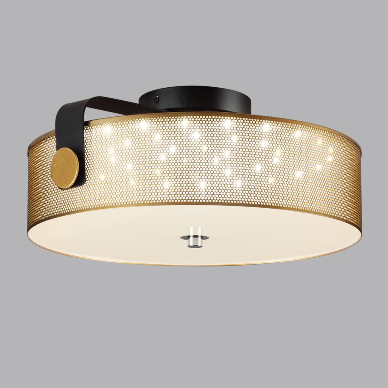 Потолочный светильник 38*15 см, 1*LED Lumion DRUMY 6597/40L черный, античная латунь