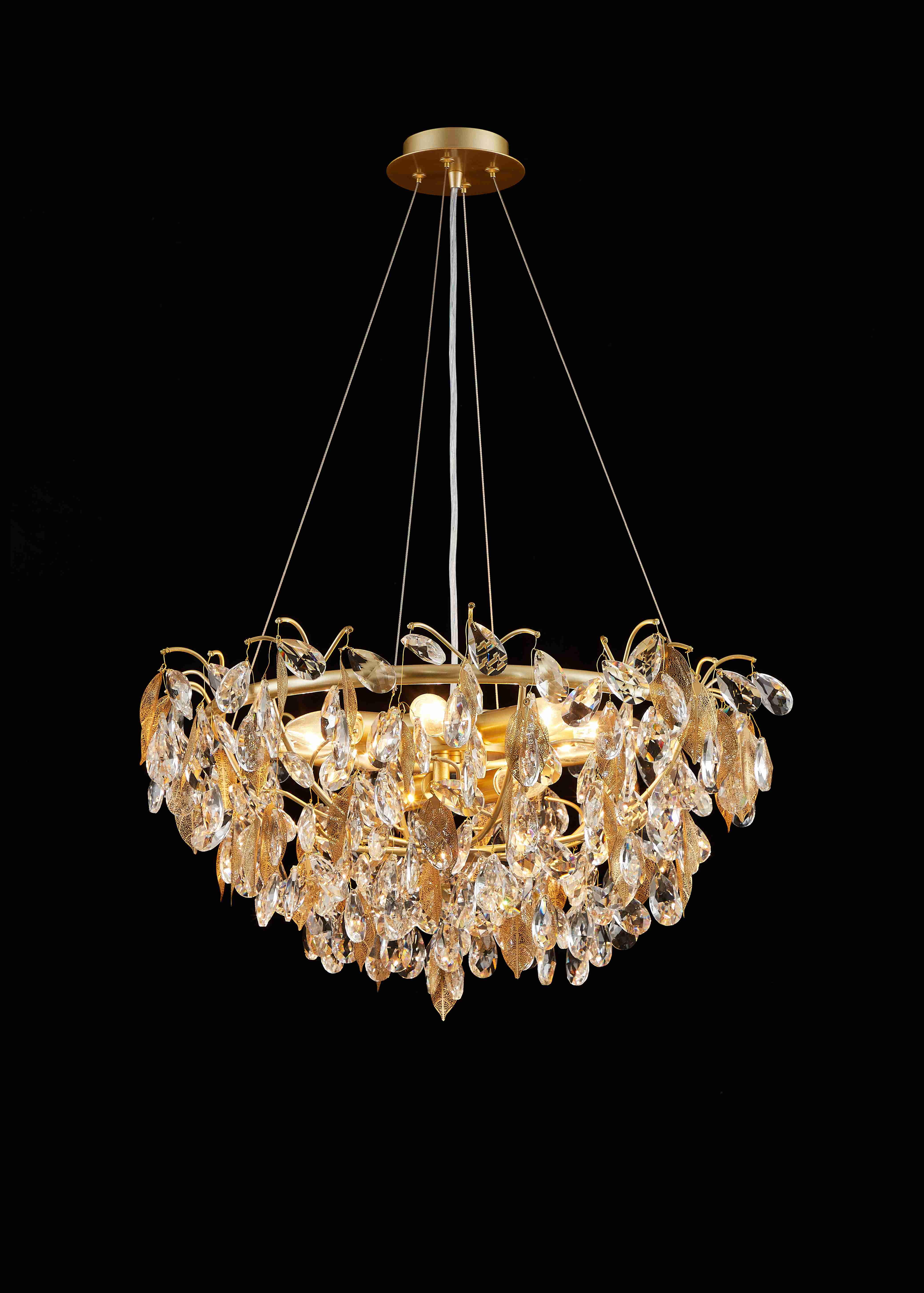 Люстра 600*300, *E14, 40W NewRgy Cristallo Z86-ф600*H300 GOLD, Золото