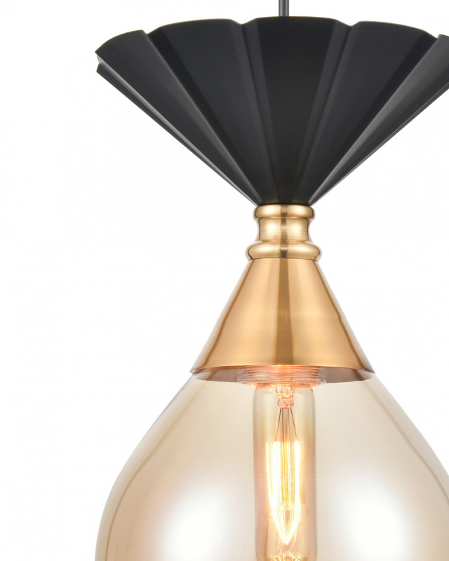 Подвесной светильник  20*120 см, 1*E27 черный, латунь Vele Luce Nova VL5494P11