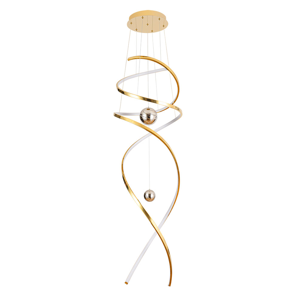 Подвесной светильник 144*144*45 см, 1*LED, 82W, 3000K Arte Lamp Euphoria A2964SP-82PB, Латунь