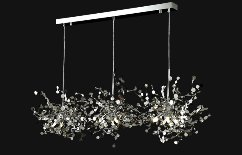 Светильник  120 см Crystal L ux GARDEN SP3х3 L1200 CHROME Хром