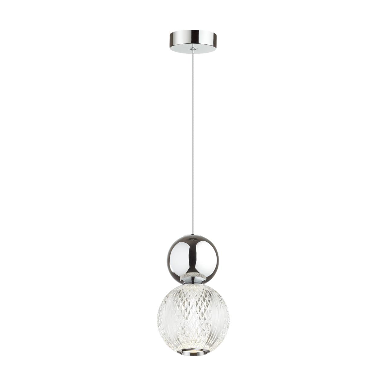 Светодиодный светильник 11 см, 7W, 4000K, Odeon Light CRYSTAL 5007/7L, хром