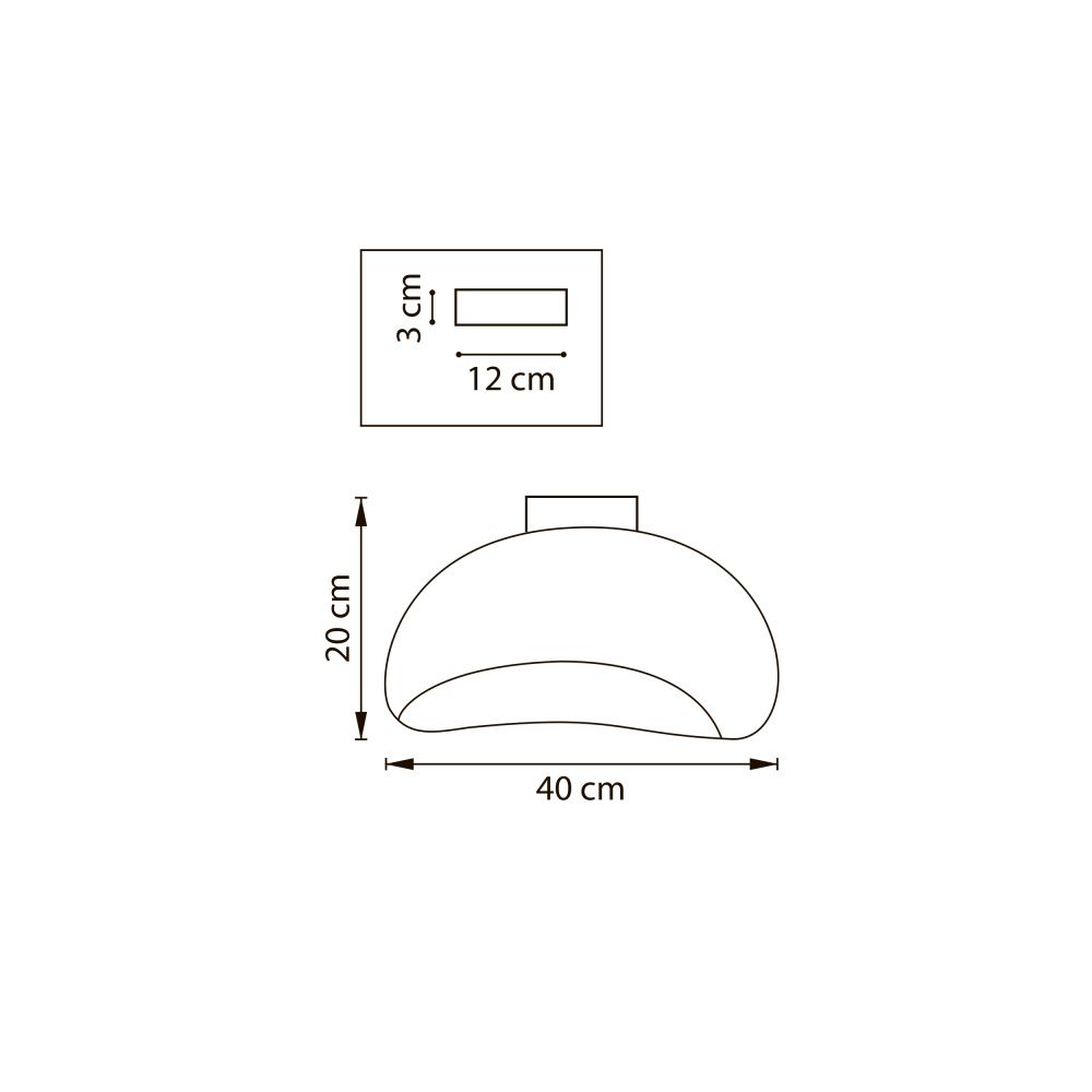 Светильник 40*28*20 см, 1*E27*12W, Lightstar Sigma 611646, Белый