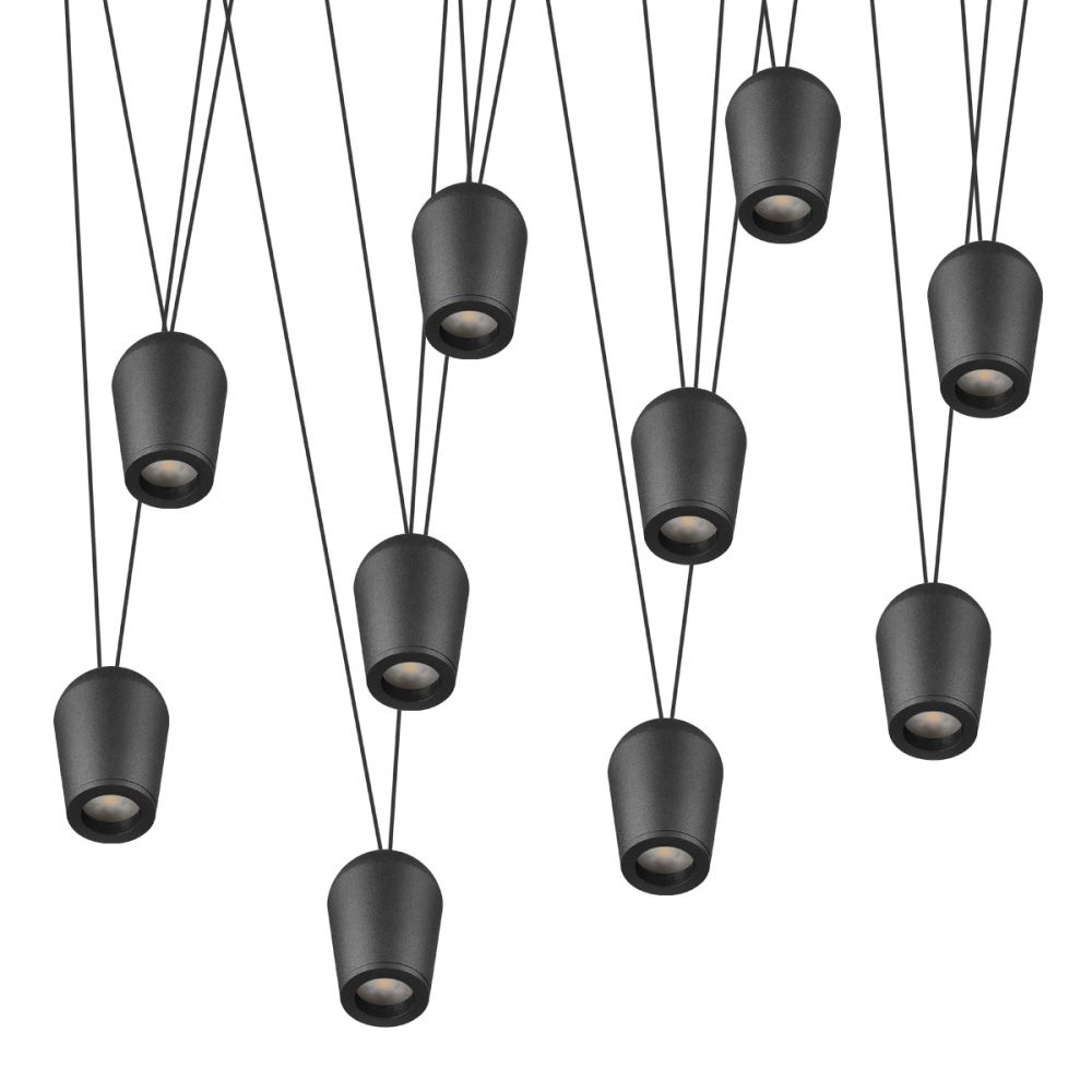 Подвесной светильник *5*10 см, 10*LED*5W, 4000K, Loft It Blackout 10357/10, Черный