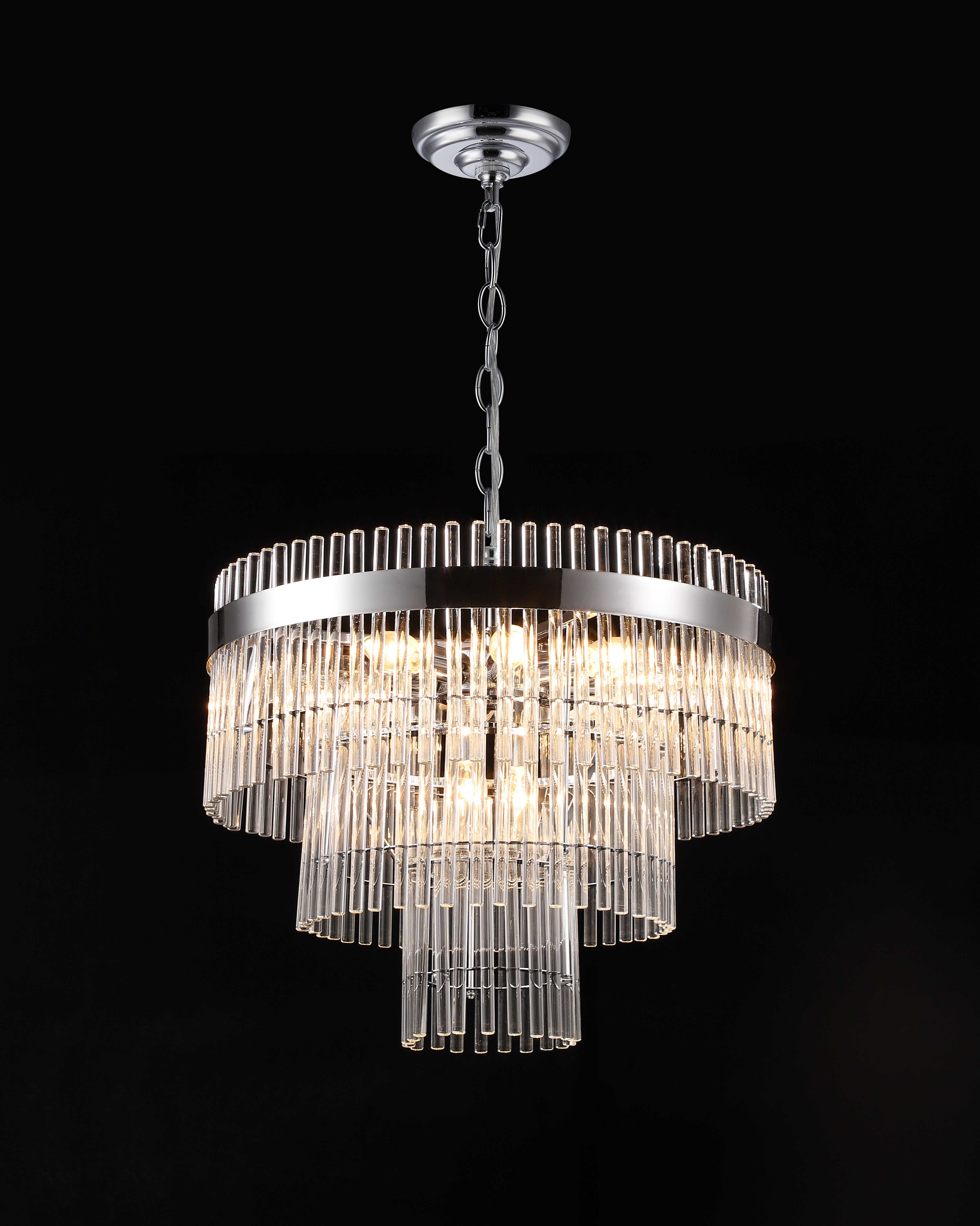 Люстра  500*400, 10*E14, 40W NewRgy Cristallo 16G-ф500 CHROME, Хром