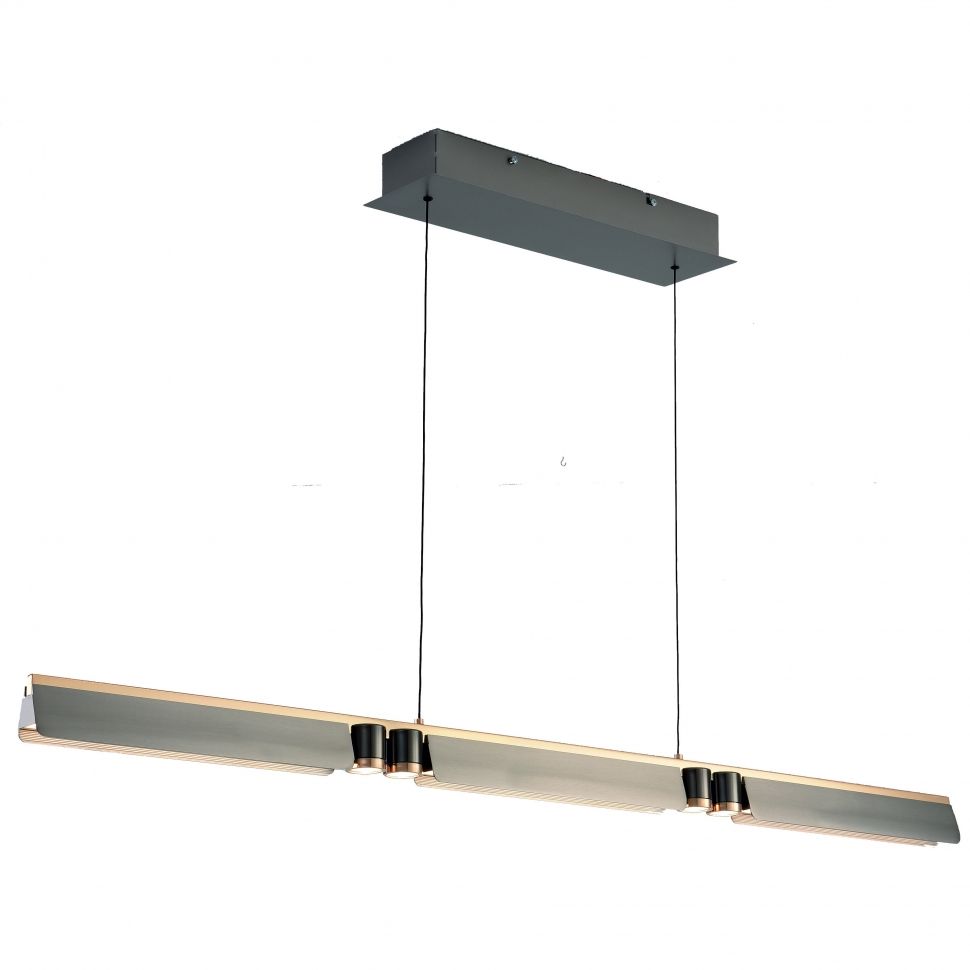 Подвесной светильник 120*2-150 см, LED*33W, 3000-6000K, iLedex Vision 9309D-1200-2 GR+BK, Серый/Черный