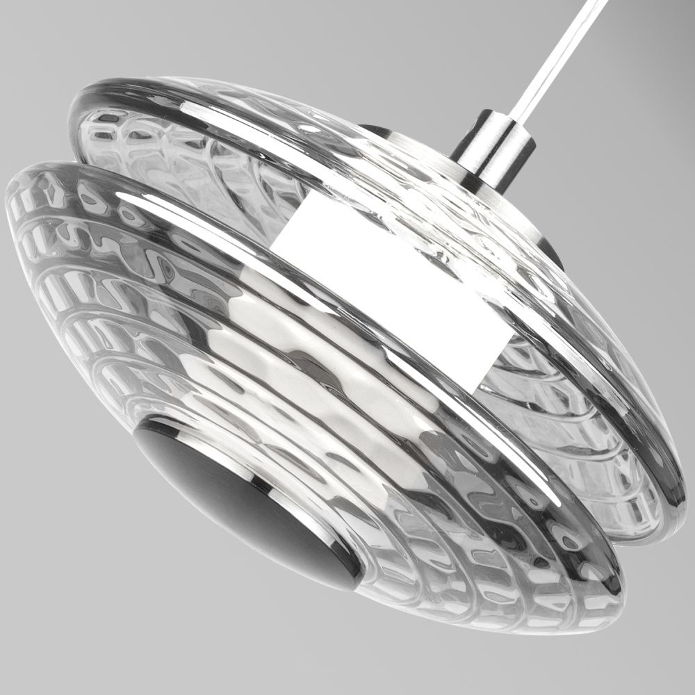 Подвес 15*24,5-144,5 см, 1*LED, 6W, 4000K, Favourite Claros 4643-1P, матовый никель