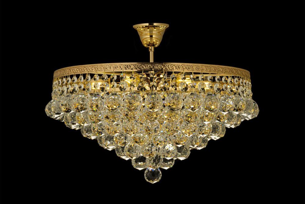 Люстра потолочная *46*35 см, 6*E27*60W, Arti Lampadari Castellana Gold Castellana E 1.3.46.501 G, Золото