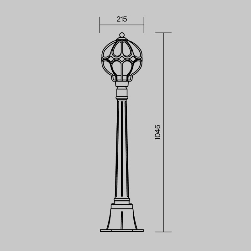Уличный светильник 105 см Maytoni Via O023FL-01G