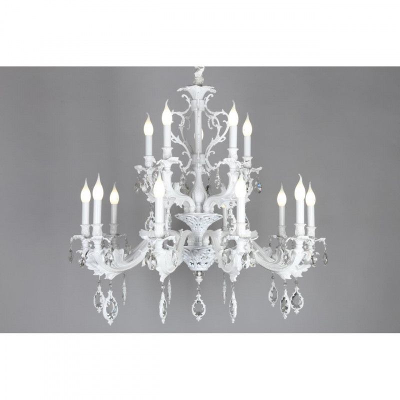 Подвесная люстра 71*105-165 см, 15*E14, 40W, Omnilux Omnilux 747 OML-74713-15, белый