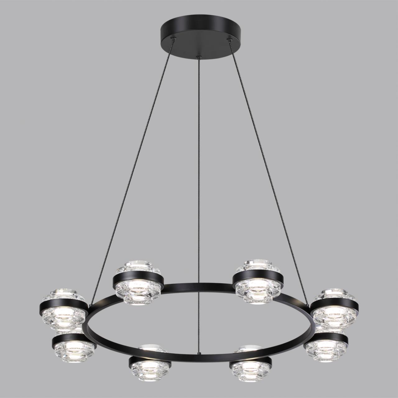 Люстра 85*85*150 см, 1 LED*50W, 4000 К, Odeon Light Klot, черный 5031/50L