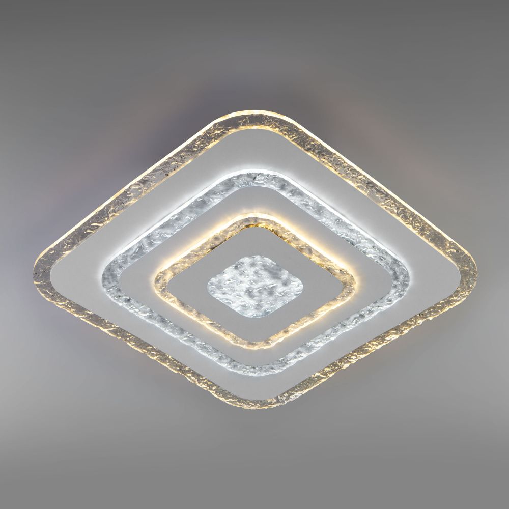 Потолочный светильник с пультом светодиодный 50 см 3300;4200;6500K 153W Eurosvet  Freeze 90211/1 белый