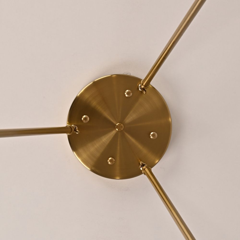 Люстра на штанге TORCHE DE VERRE Round Chandelier 8 116*116*50 см, 8*G9*40W, ImperiumLoft 40.1551, Латунь