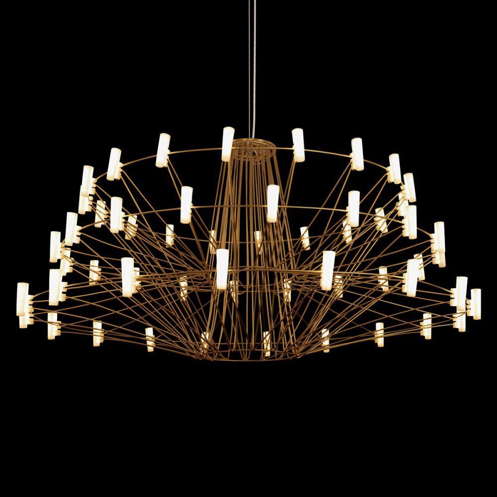 Подвесная люстра 100 см, 44W, 3000K, LOFT IT Coppelia 10476 Gold, золото