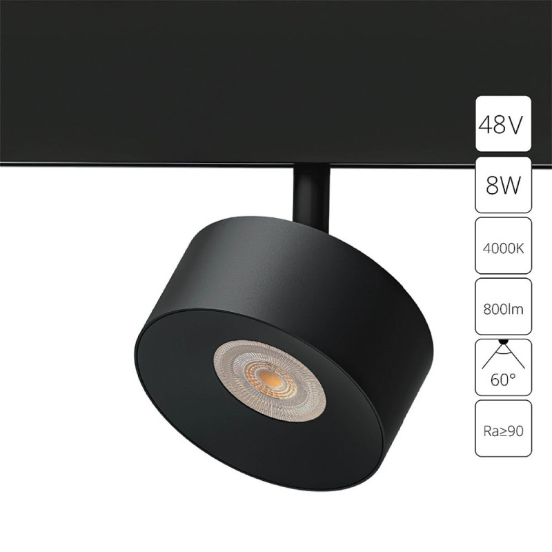 Трековая система 4*8,8*12,7 см, 1 LED*8W, 4000 К, Arte Lamp Linea A4771PL-1BK, Черный