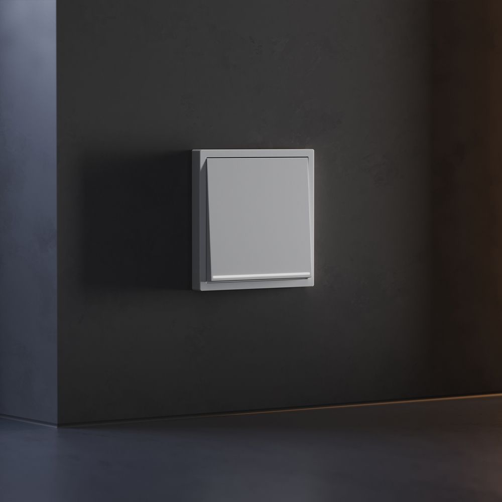 Клавиша для выключателя/переключателя одноклавишного с подсветкой, S70, серый Voltum VLS000216