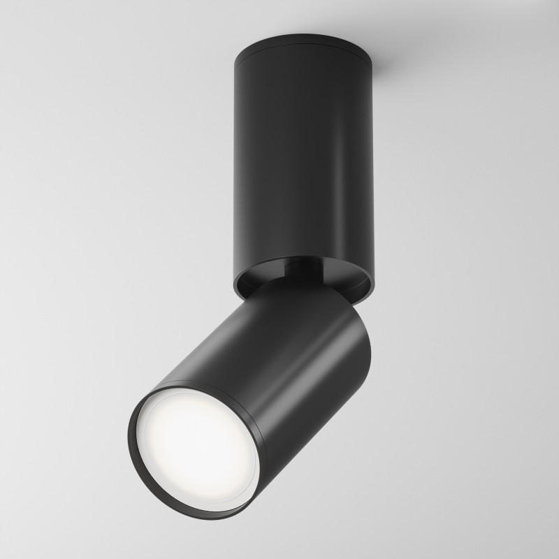 Светильник 5*5 см, GU10 10W, Maytoni Focus S C051CL-01B, черный